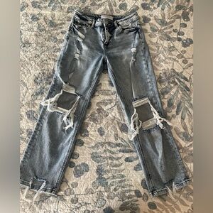 Distressed cropped Lovervet jeans